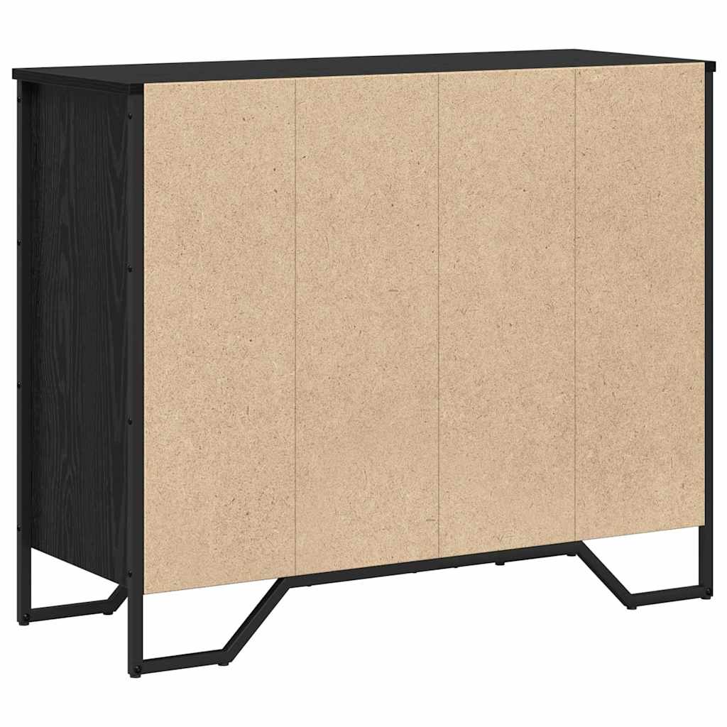 Skuffeskab 6-Skuffe Sort eg 91 x 35,5 x 74,5 cm