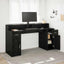 Bord med skuffe Sort eg 160 x 55 x 91 cm Konstrueret træ