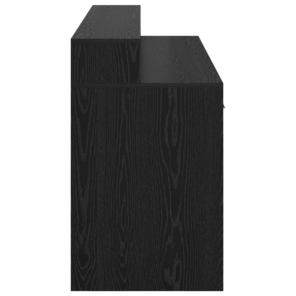 Bord med skuffe Sort eg 160 x 55 x 91 cm Konstrueret træ