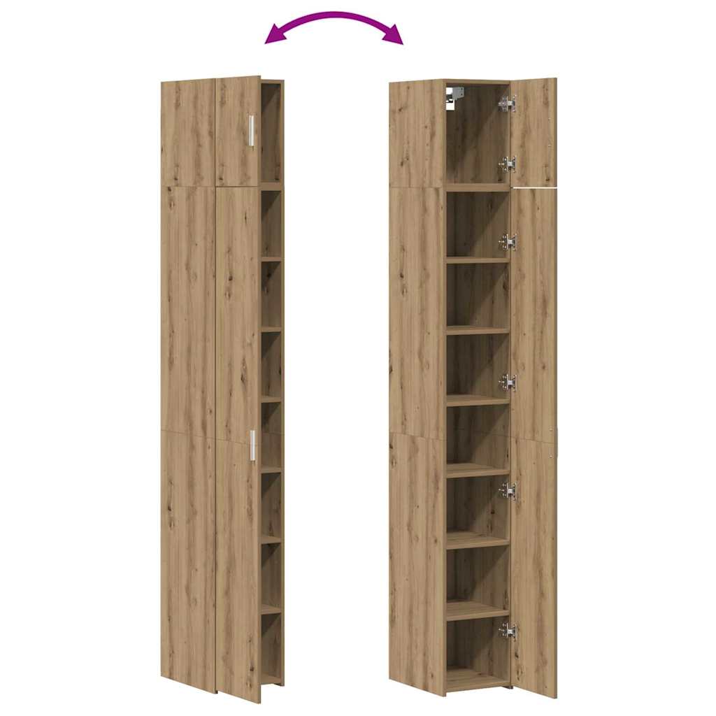Opbevaringsskab med hylder Artisan-eg 30 x 42,5 x 225 cm