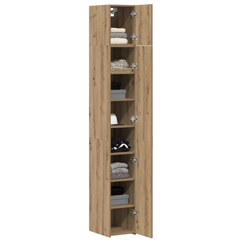 Opbevaringsskab med hylder Artisan-eg 30 x 42,5 x 225 cm