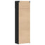 Opbevaringsskab 2 stk. Sort eg 70 x 42,5 x 185 cm