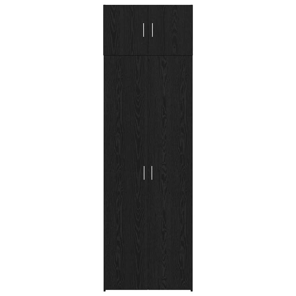 Opbevaringsskab 2 stk. Sort eg 70 x 42,5 x 185 cm