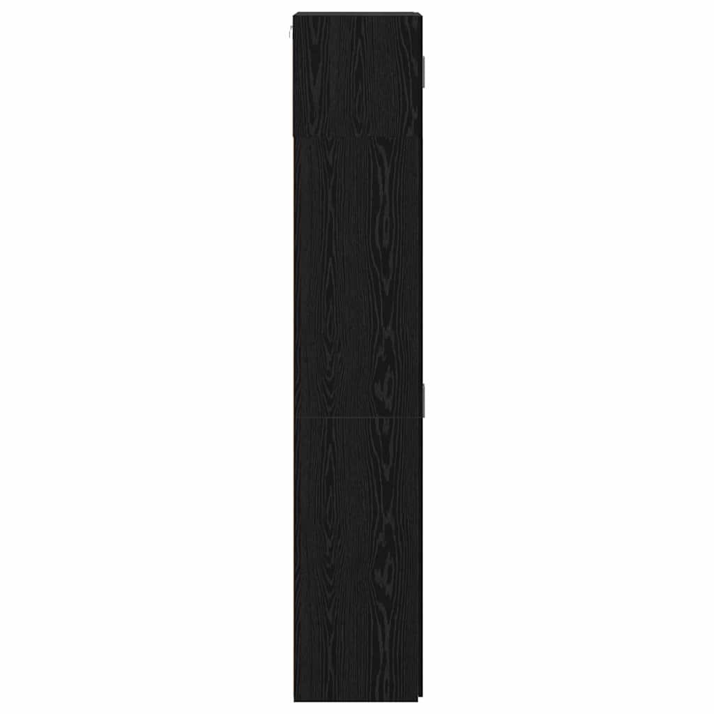 Opbevaringsskab 2 stk. Sort eg 70 x 42,5 x 185 cm