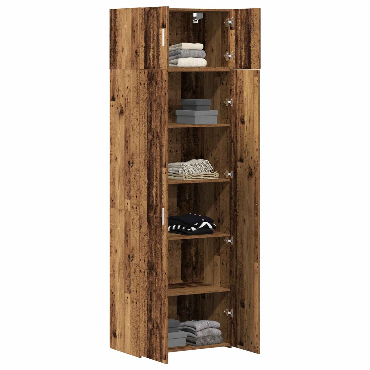 Opbevaringsskab 2 stk. Gammelt træ 70 x 42,5 x 225 cm