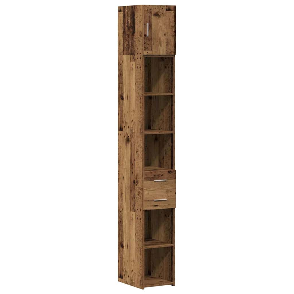 Opbevaringsskab 2 stk. Gammelt træ 30 x 42,5 x 225 cm