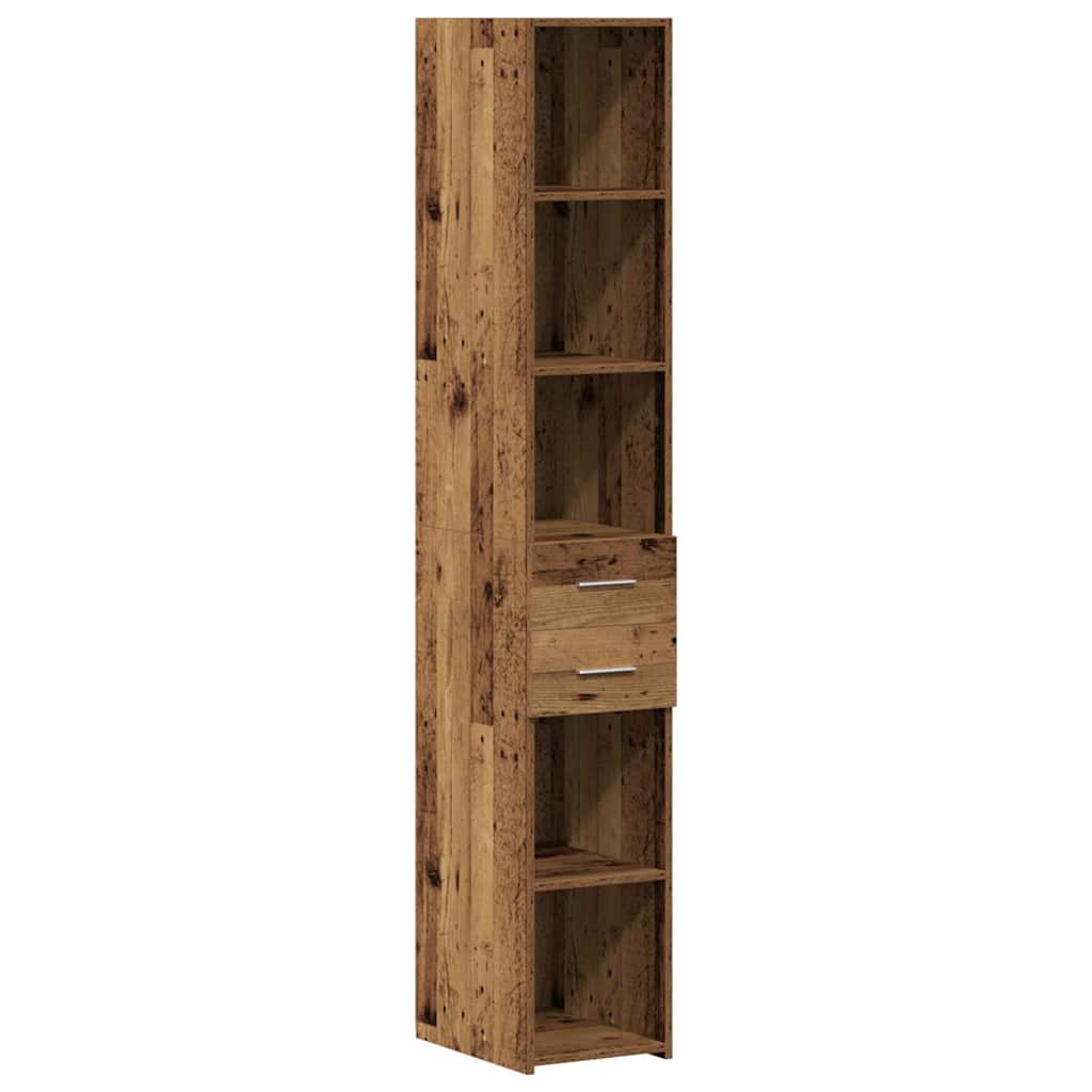 Opbevaringsskab 2 stk. Gammelt træ 30 x 42,5 x 225 cm