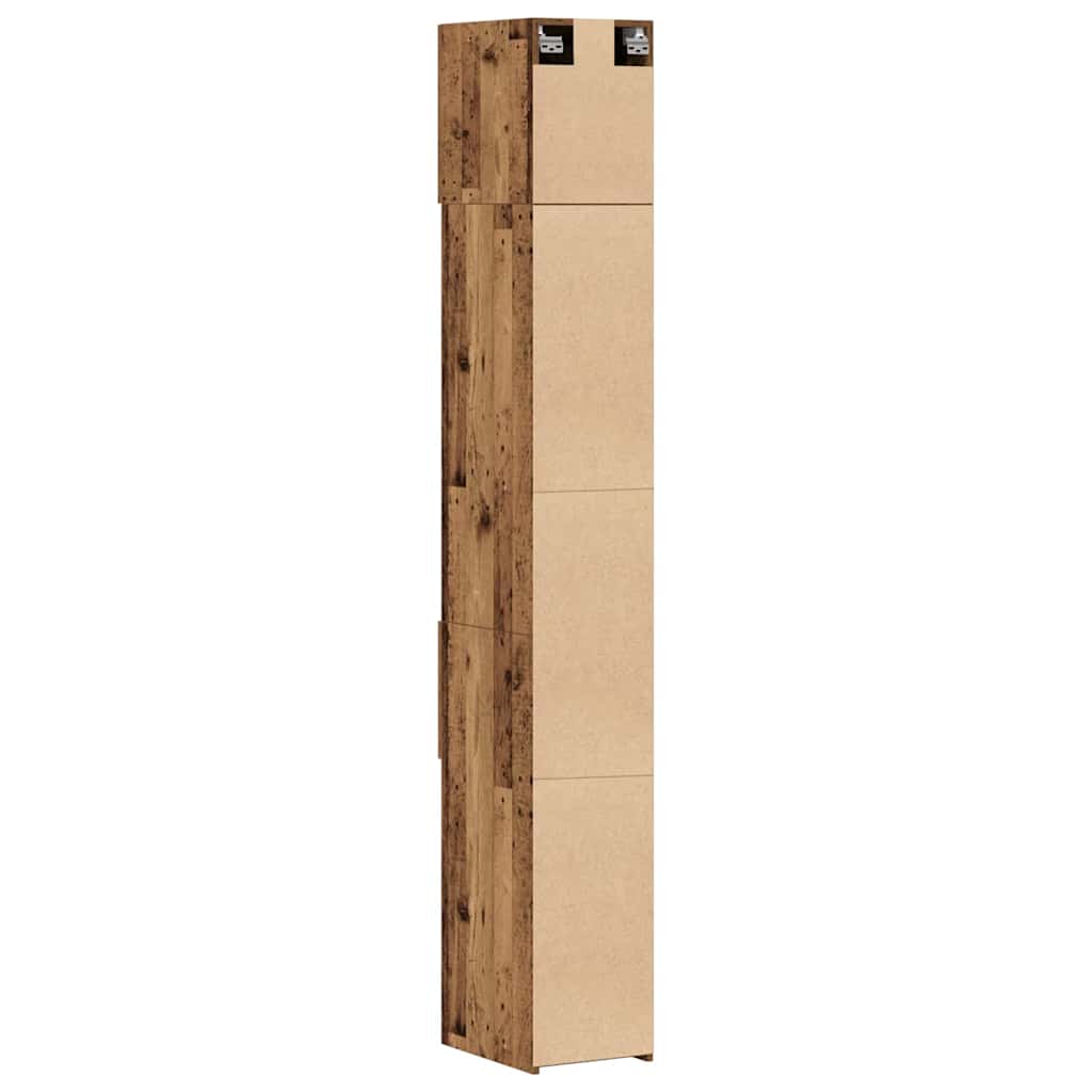 Opbevaringsskab 2 stk. Gammelt træ 30 x 42,5 x 225 cm