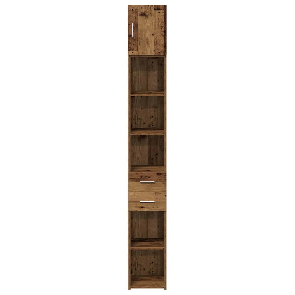 Opbevaringsskab 2 stk. Gammelt træ 30 x 42,5 x 225 cm