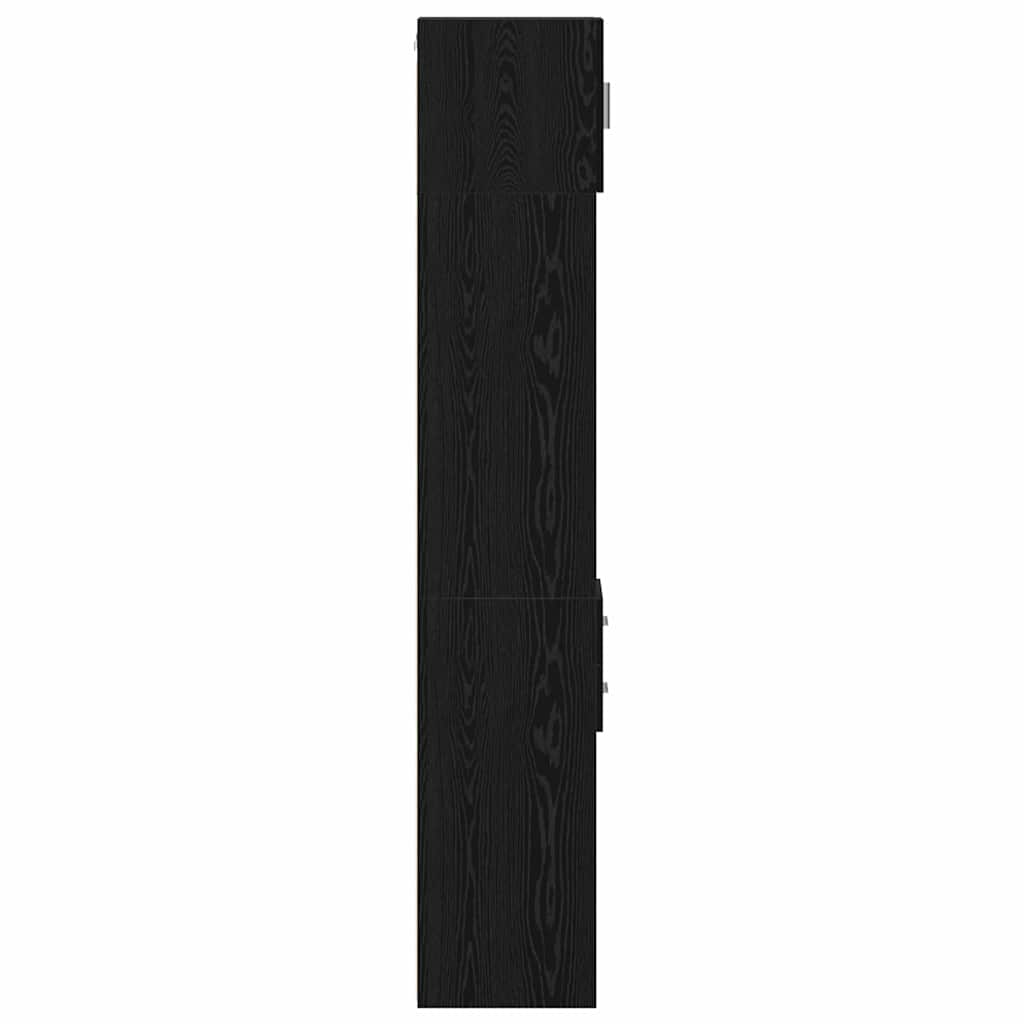 Opbevaringsskab 2 stk. Sort eg 30 x 42,5 x 225 cm