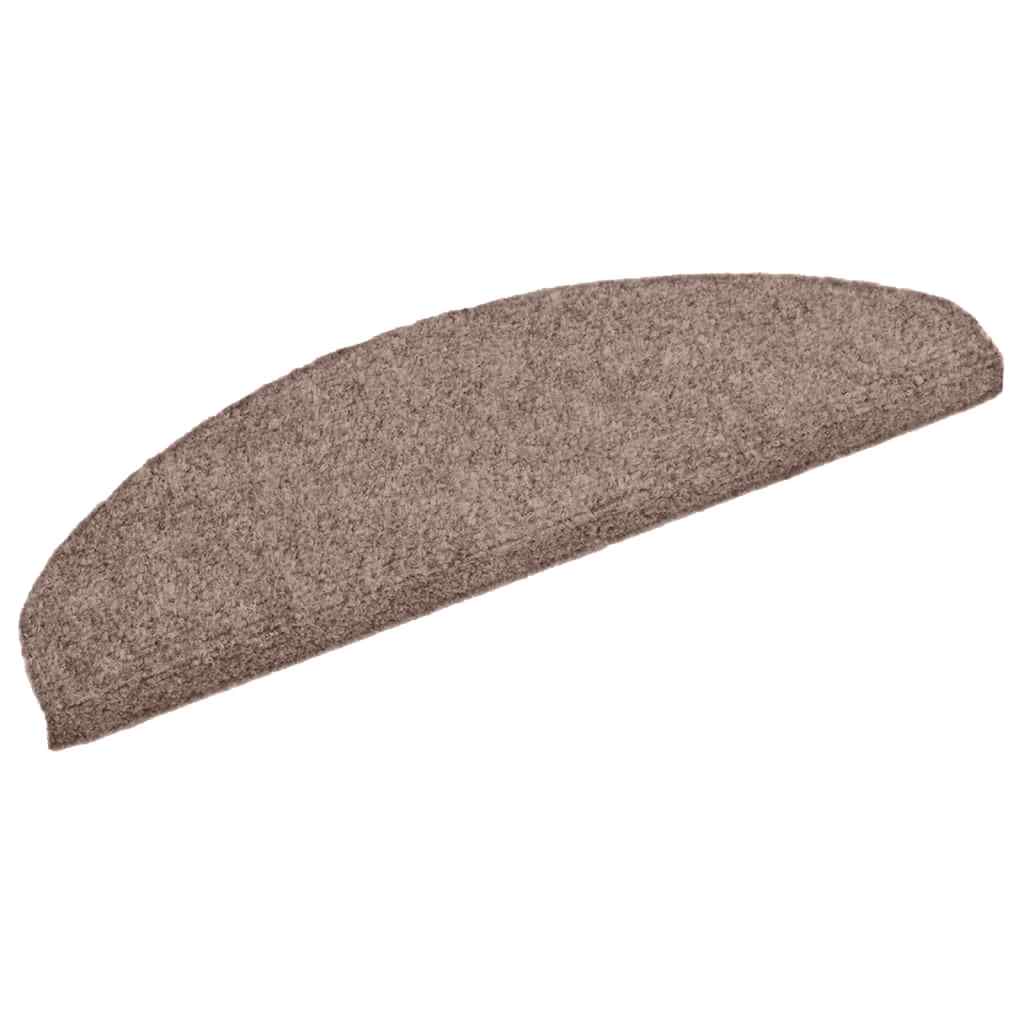 trappemåtter selvklæbende 20 stk. 65x21x4 cm lys brune halvrund store