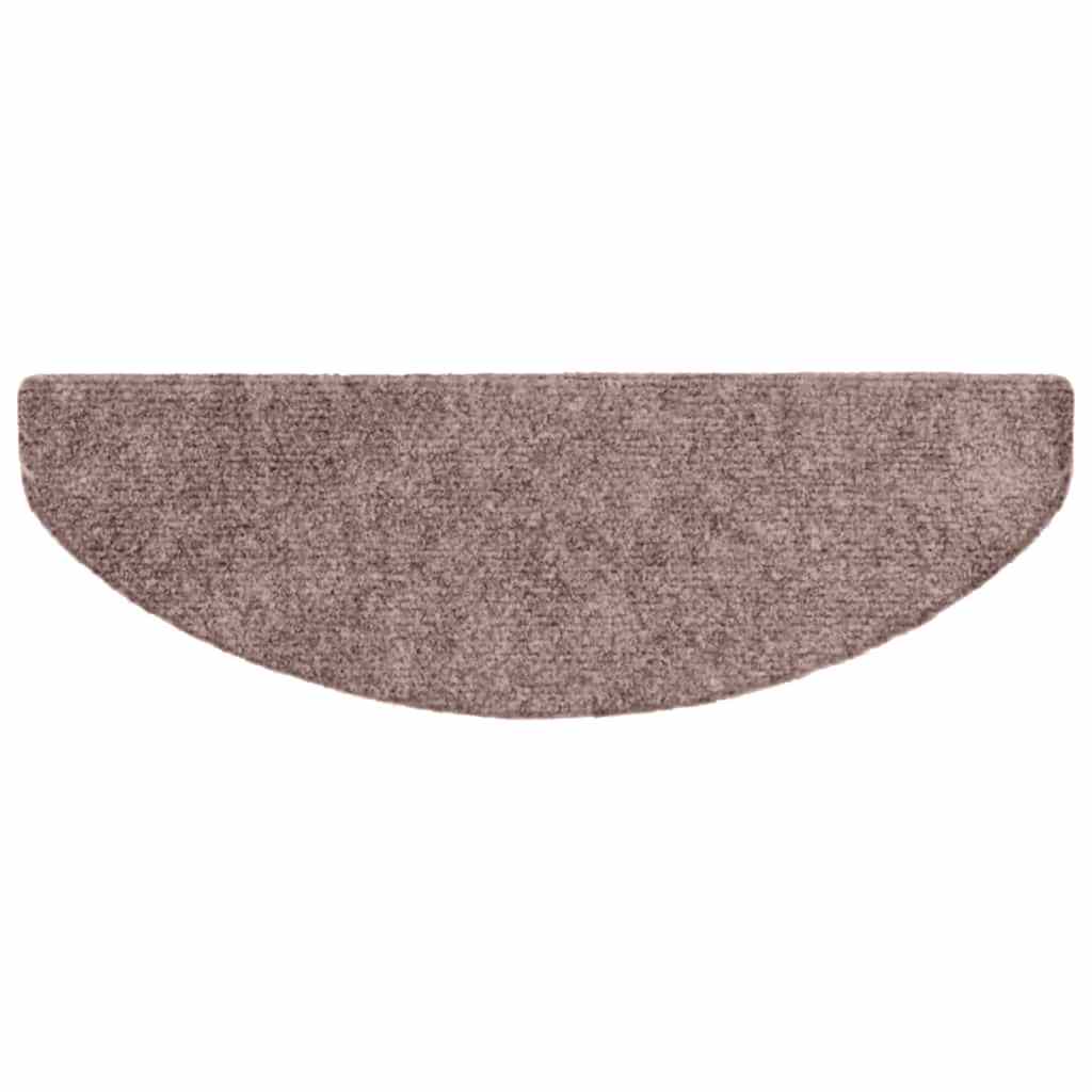 trappemåtter selvklæbende 20 stk. 65x21x4 cm lys brune halvrund store