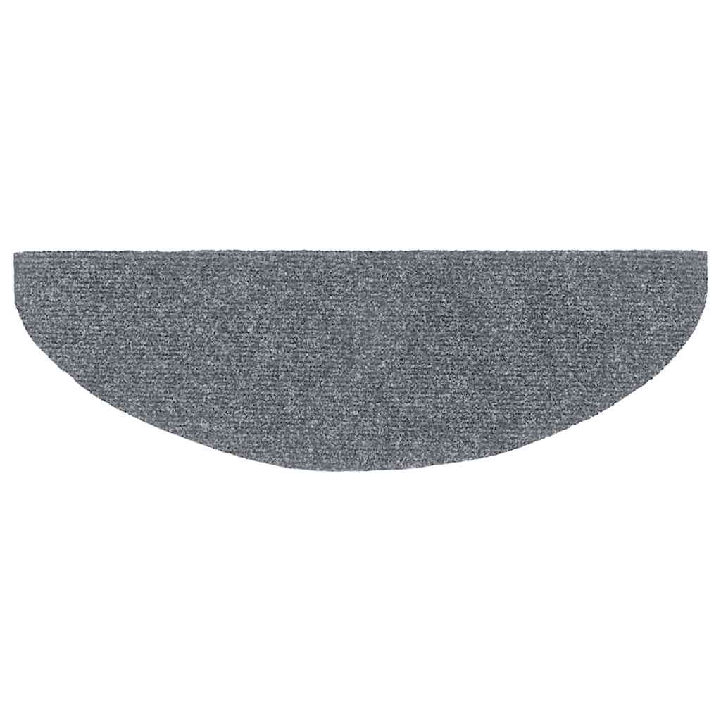 trappemåtter selvklæbende 20 stk. 65x21x4 cm lysegrå halvrunde store