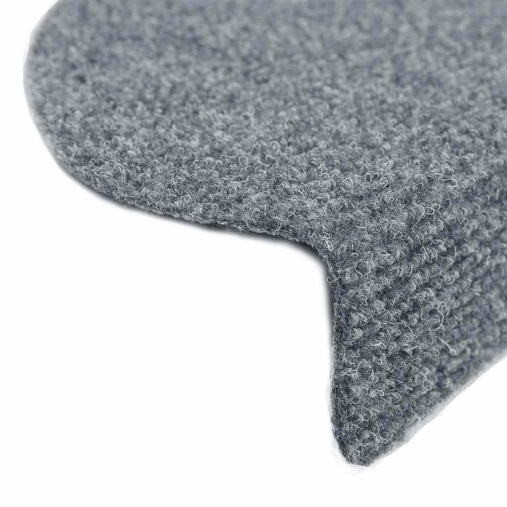 trappemåtter selvklæbende 20 stk. 65x21x4 cm lysegrå halvrunde store