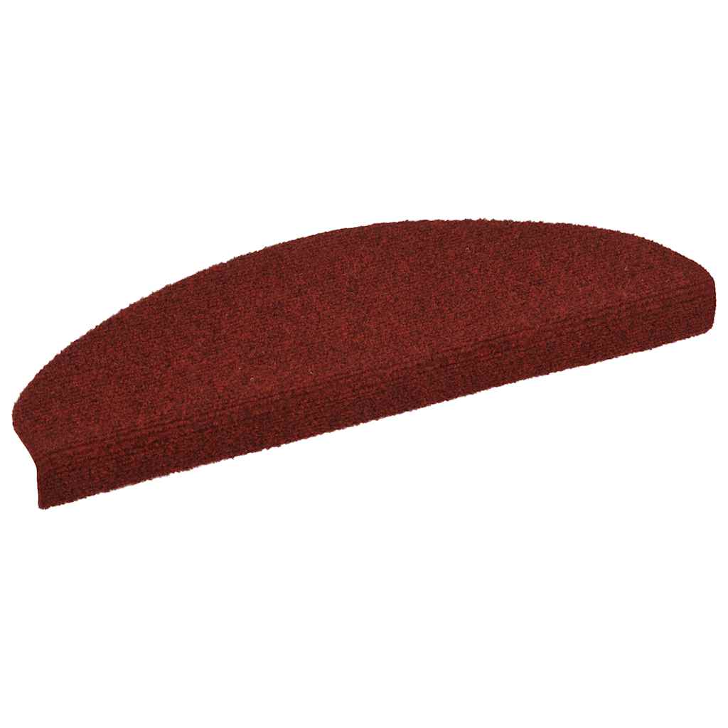 trappemåtter selvklæbende 20 stk. 65x21x4 cm bordeauxrød halvrunde store