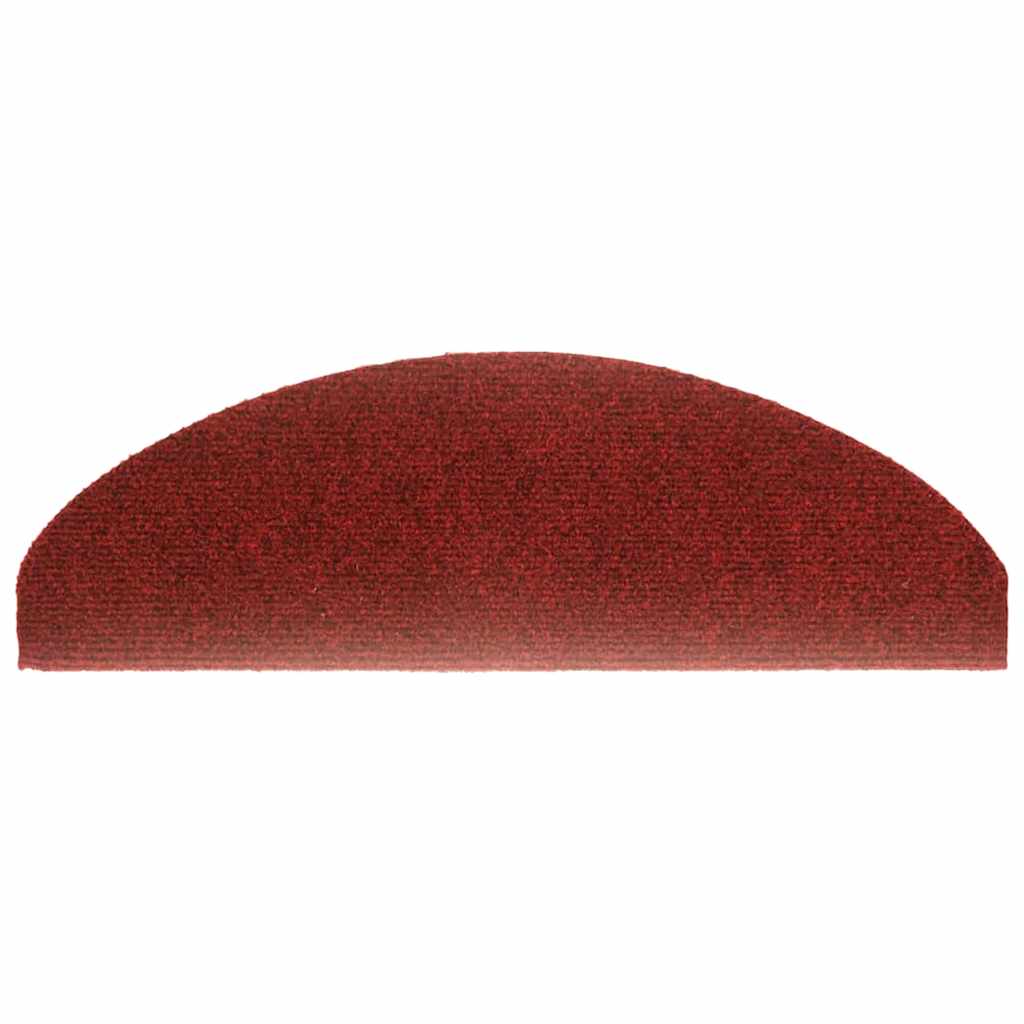 trappemåtter selvklæbende 20 stk. 65x21x4 cm bordeauxrød halvrunde store
