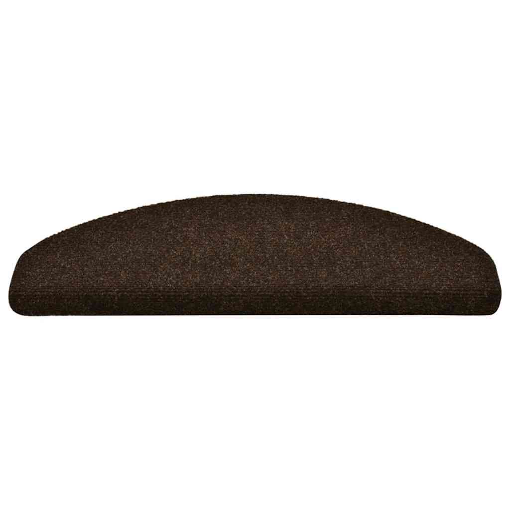 trappemåtter selvklæbende 20 stk. 65x21x4 cm brune halvrunde store