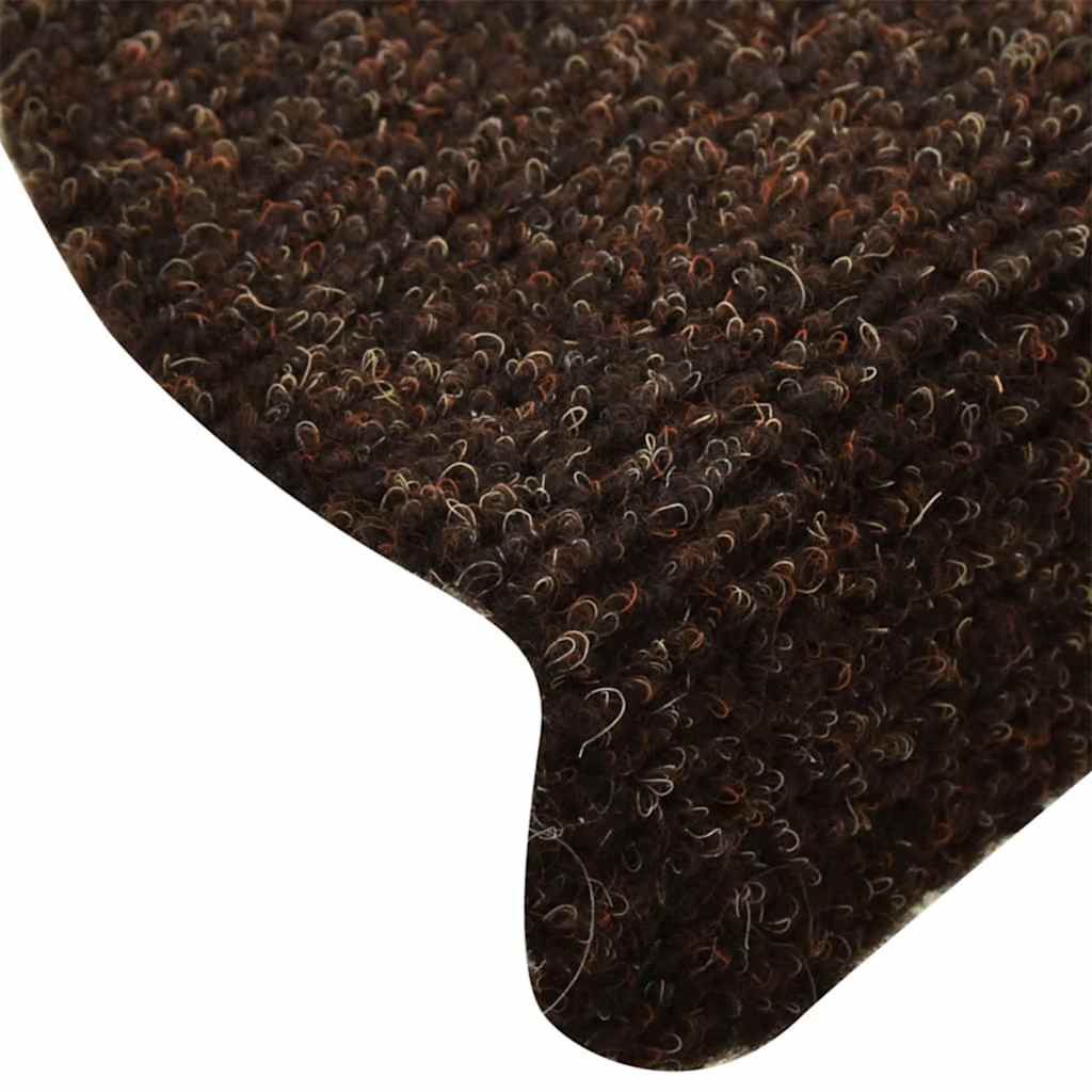 trappemåtter selvklæbende 20 stk. 65x21x4 cm brune halvrunde store
