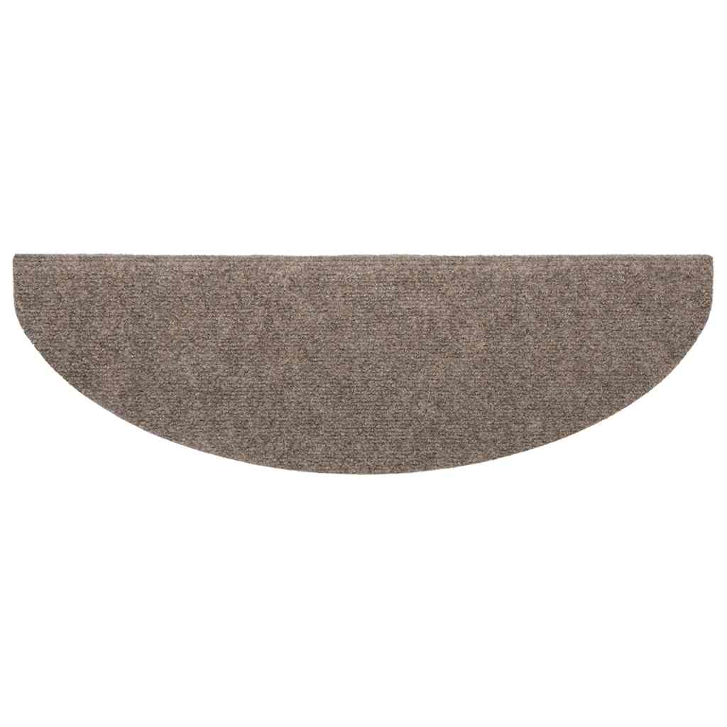 trappemåtter selvklæbende 20 stk. 65x21x4 cm beige halvrunde store