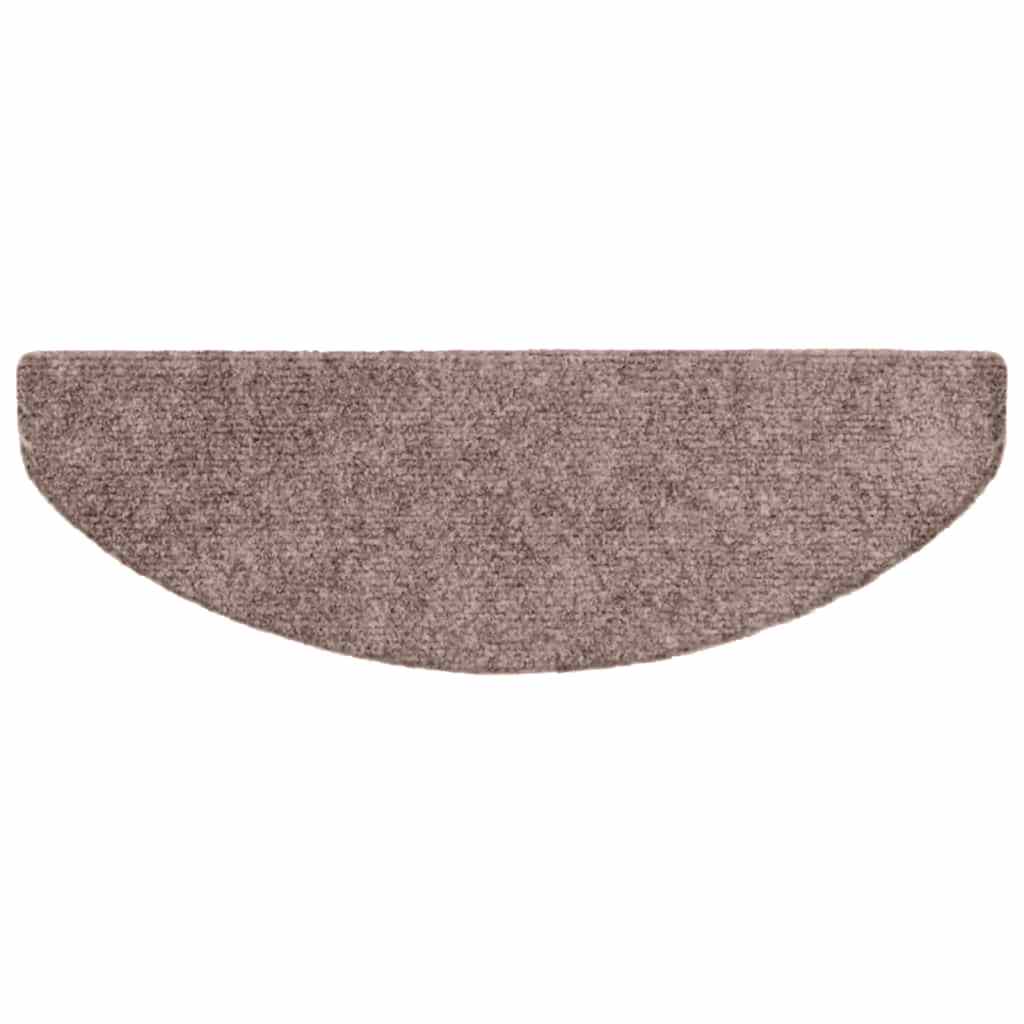 trappemåtter selvklæbende 30 stk. 65x21x4 cm lys brune halvrund store
