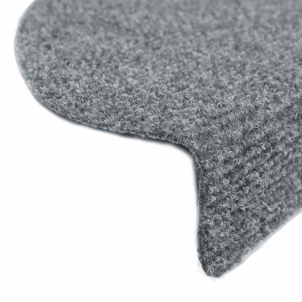 trappemåtter selvklæbende 30 stk. 65x21x4 cm lysegrå halvrunde store