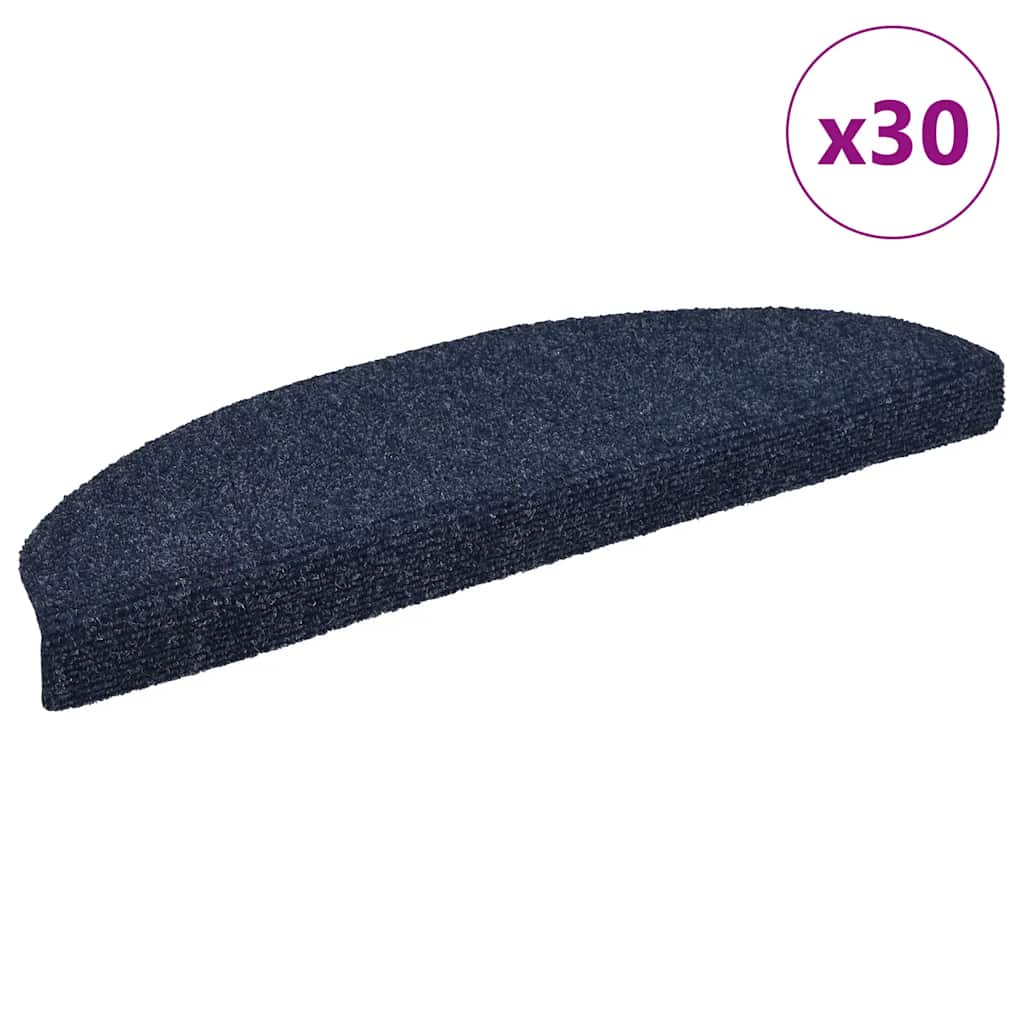 trappemåtter selvklæbende 30 stk. 65x21x4 cm blå halvrunde store
