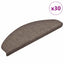 trappemåtter selvklæbende 30 stk. 65x21x4 cm beige halvrunde store