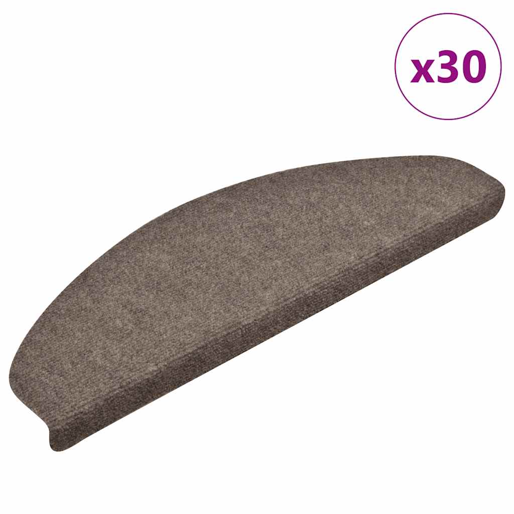 trappemåtter selvklæbende 30 stk. 65x21x4 cm beige halvrunde store