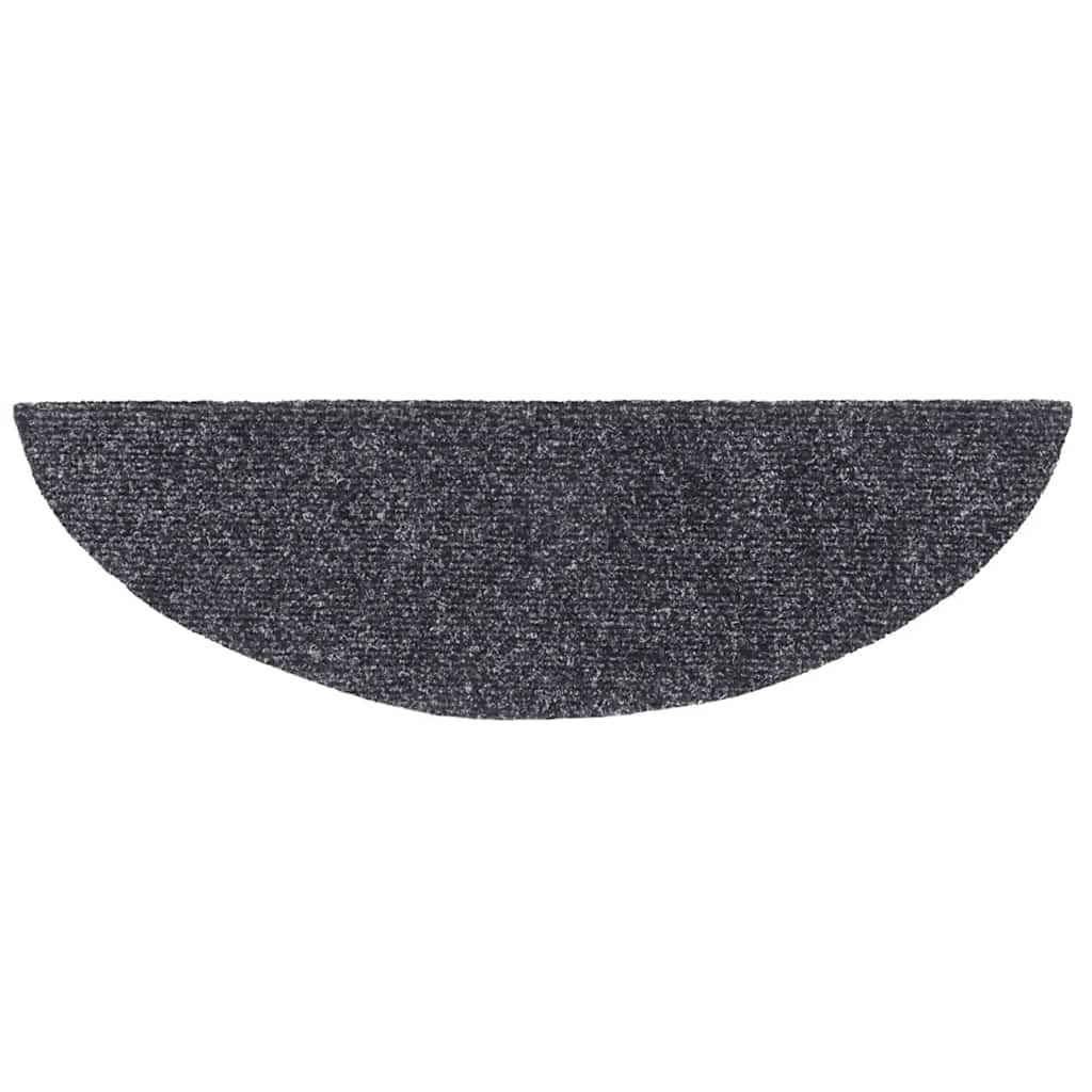 trappemåtter selvklæbende 20 stk. 56x17x3 cm mørkegrå halvrunde