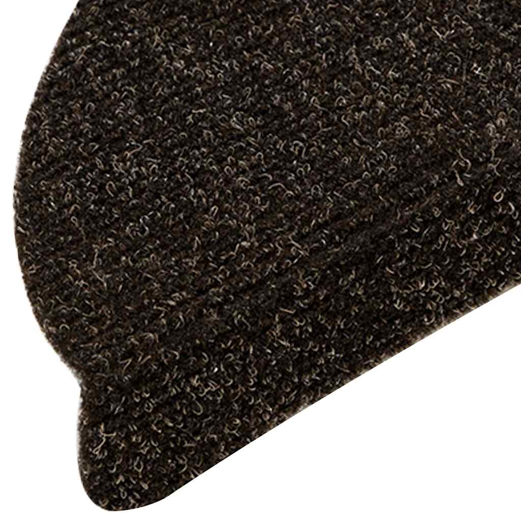 trappemåtter selvklæbende 20 stk. 56x17x3 cm mørkebrune halvrunde