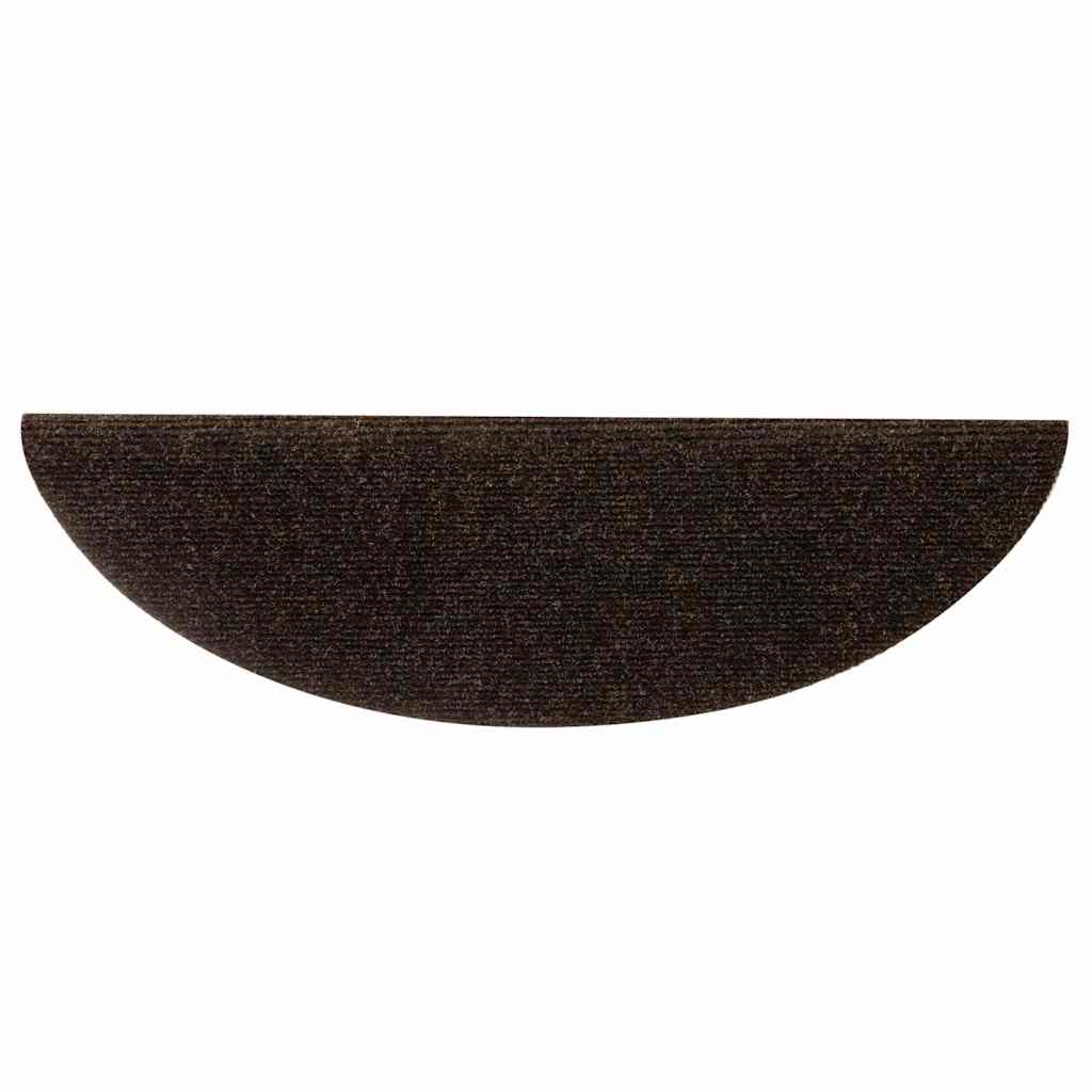 trappemåtter selvklæbende 20 stk. 56x17x3 cm brune halvrunde
