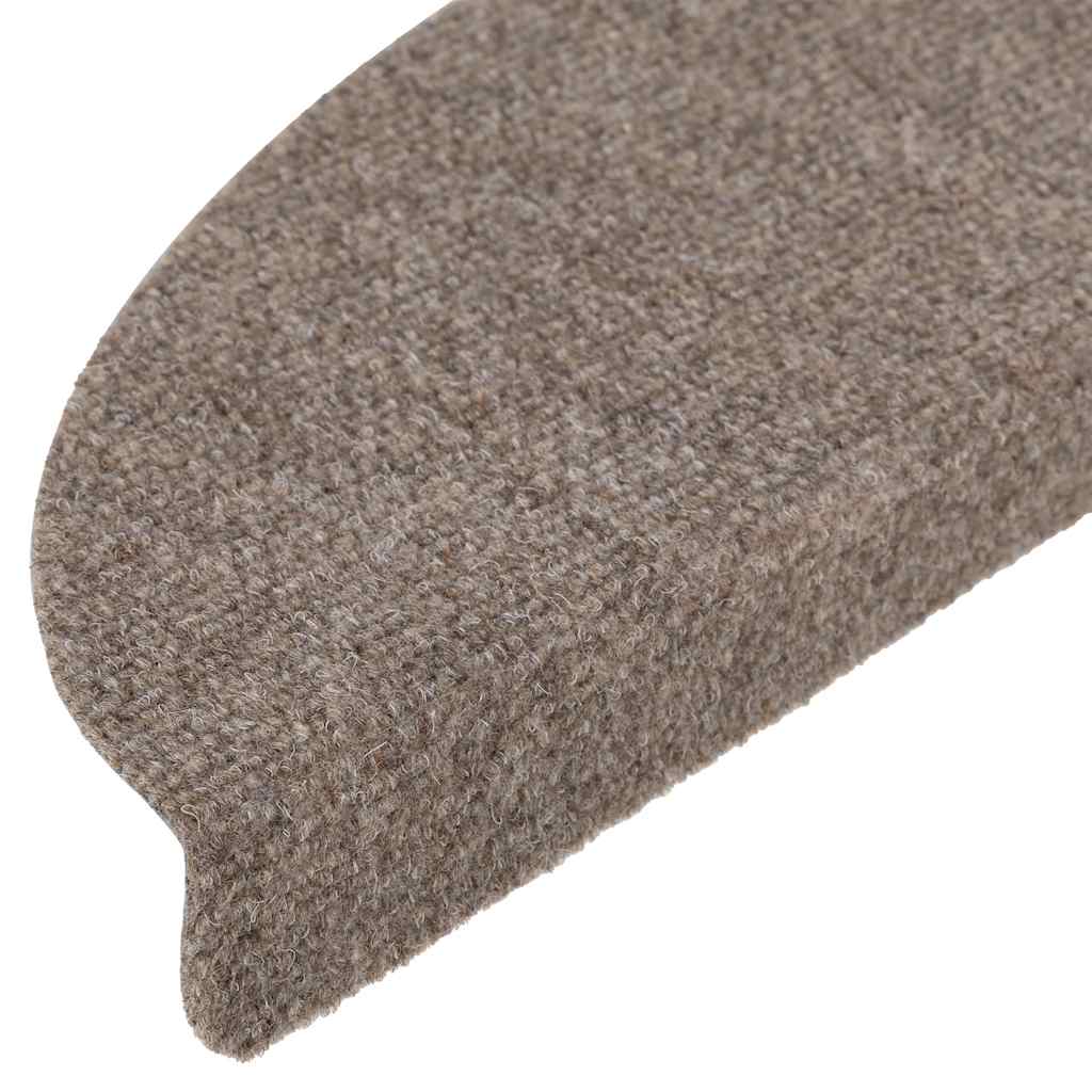 trappemåtter selvklæbende 20 stk. 56x17x3 cm beige halvrunde