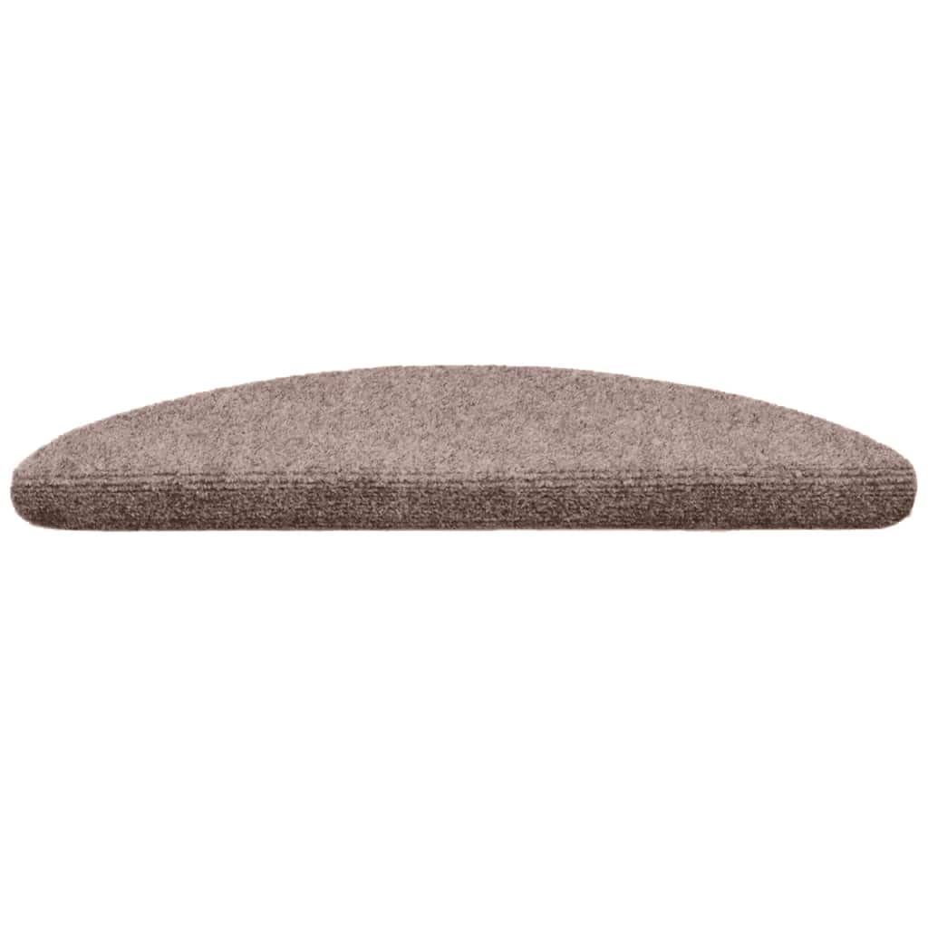 trappemåtter selvklæbende 30 stk. 56x17x3 cm lys brune halvrunde