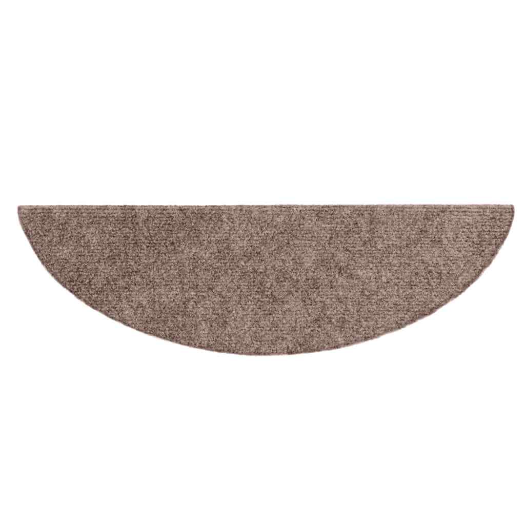 trappemåtter selvklæbende 30 stk. 56x17x3 cm lys brune halvrunde
