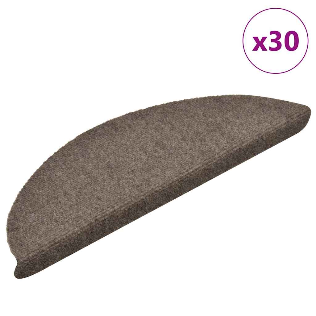 trappemåtter selvklæbende 30 stk. 56x17x3 cm beige halvrunde