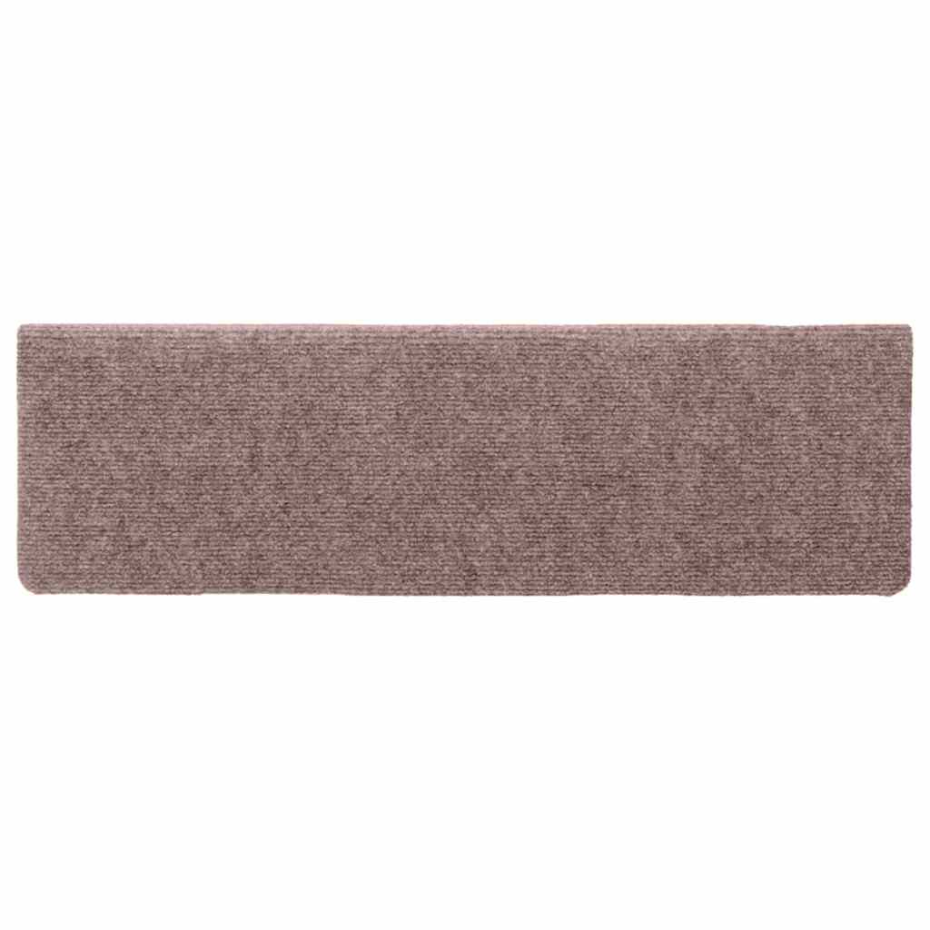 trappemåtter selvklæbende 30 stk. 65x21x4 cm lysebrun rektangulære kant