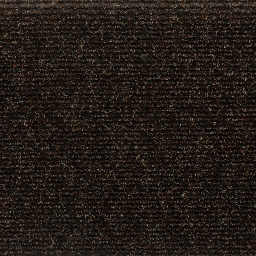 trappemåtter selvklæbende 30 stk. 65x21x4 cm mørkebrune rektangulære kant