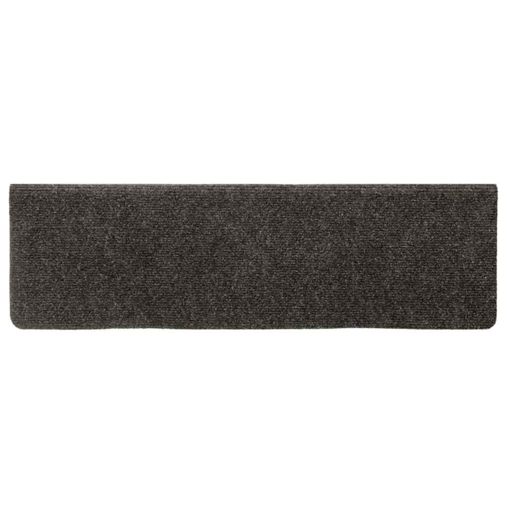 trappemåtter selvklæbende 30 stk. 65x21x4 cm antracit rektangulær kant