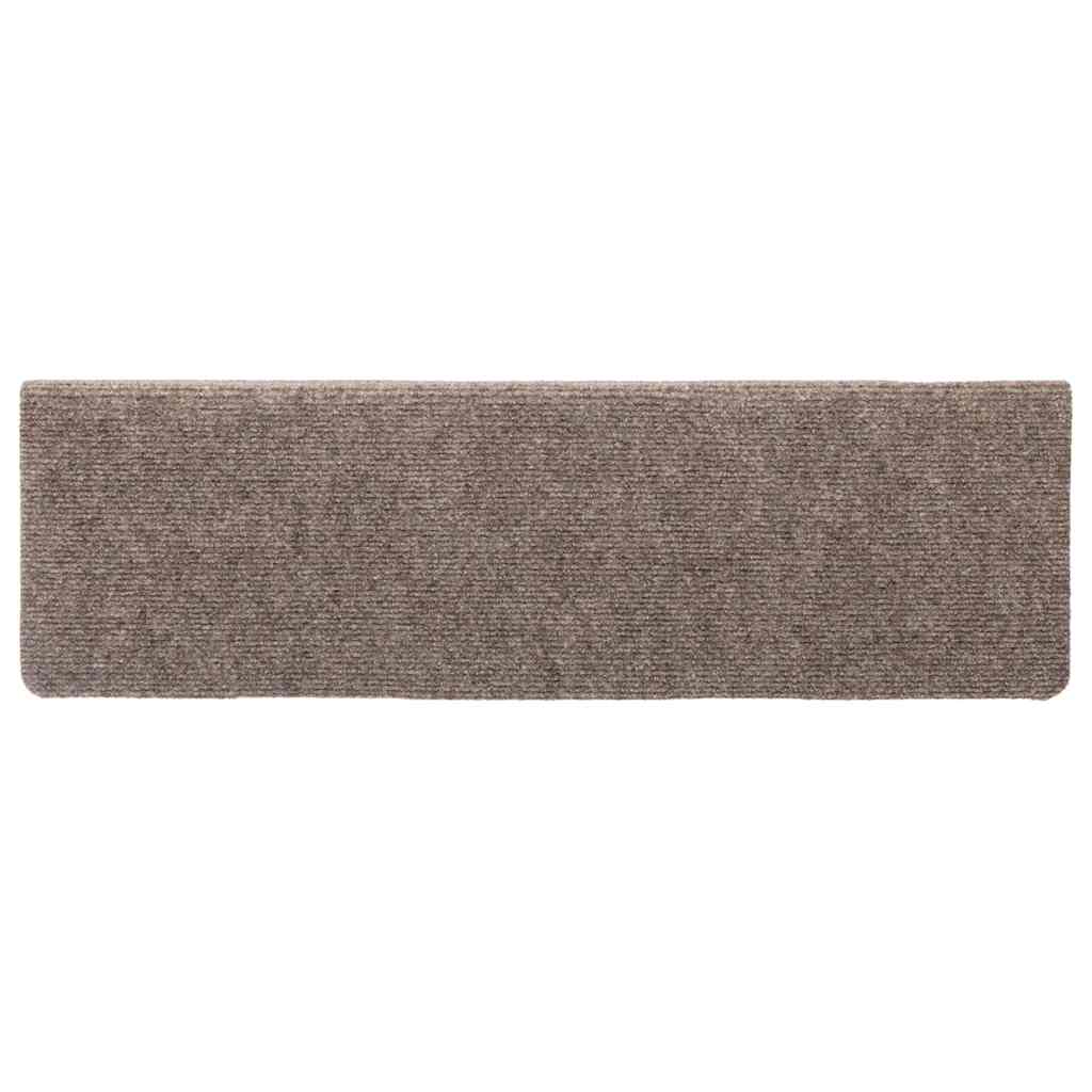 trappemåtter selvklæbende 30 stk. 65x21x4 cm beige rektangulær kant