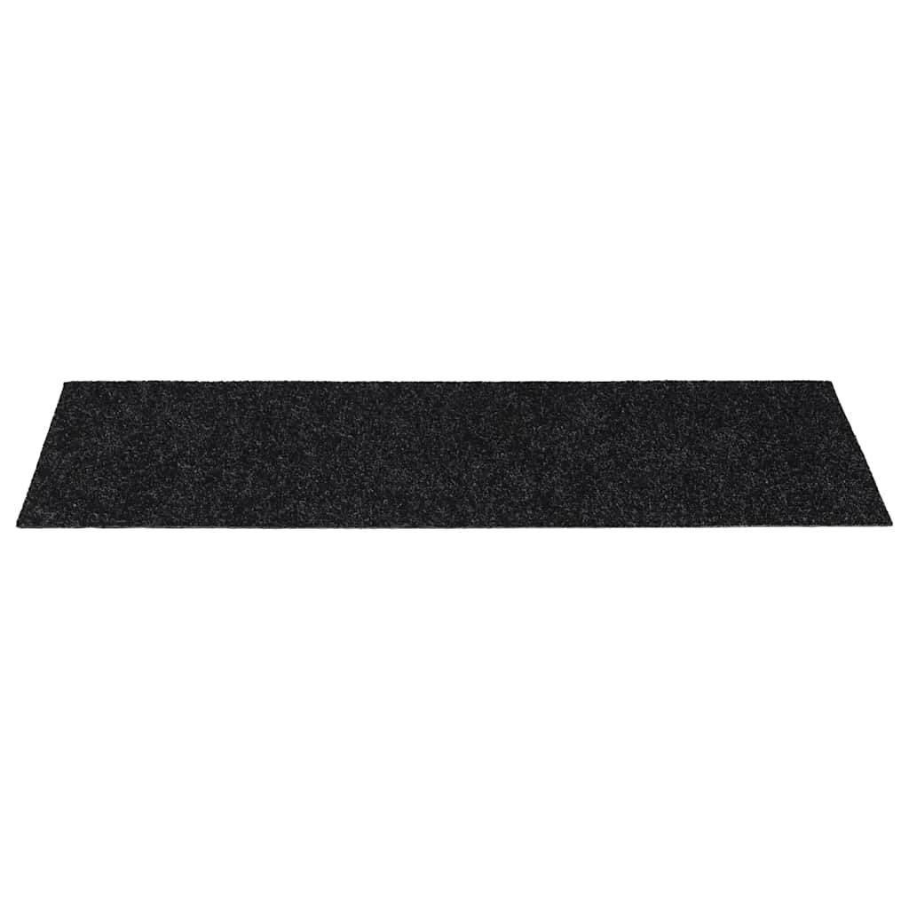 trappemåtter selvklæbende 30 stk. 60x25 cm sorte rektangulære