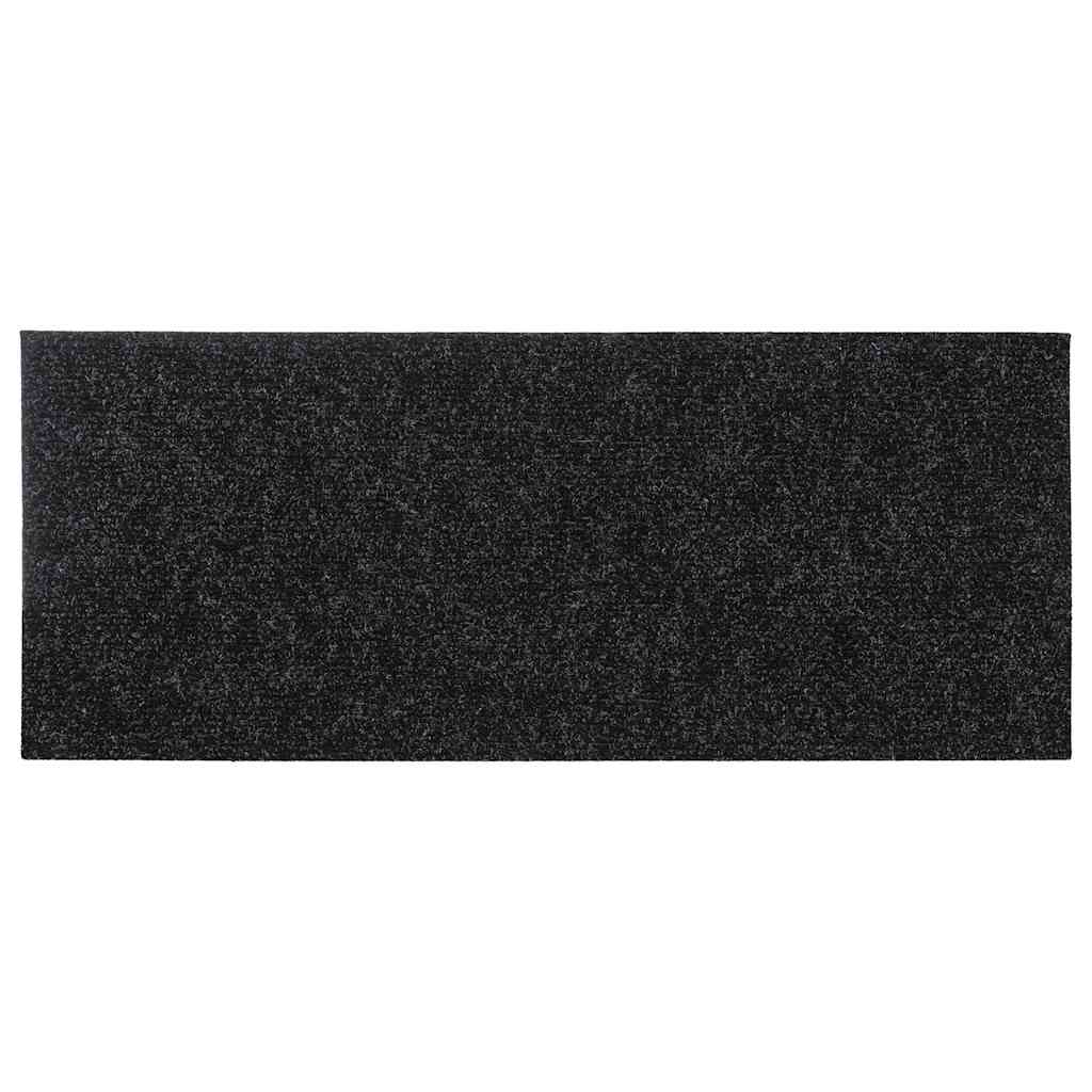 trappemåtter selvklæbende 30 stk. 60x25 cm sorte rektangulære