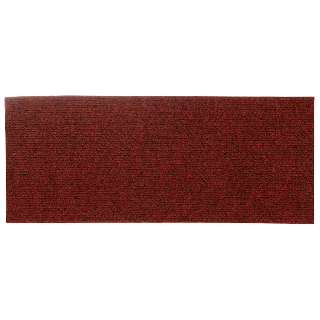 trappemåtter selvklæbende 30 stk. 60x25 cm bordeauxrød rektangulære