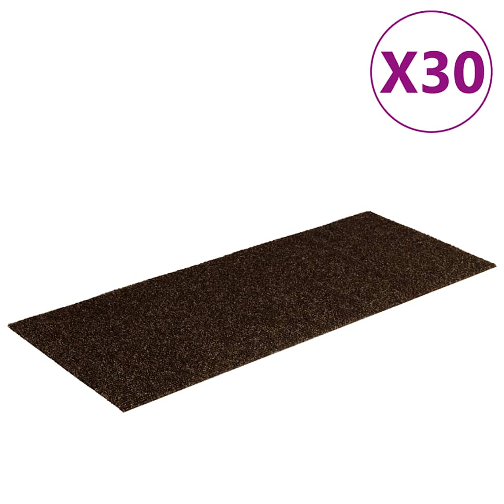 trappemåtter selvklæbende 30 stk. 60x25 cm brune rektangulære