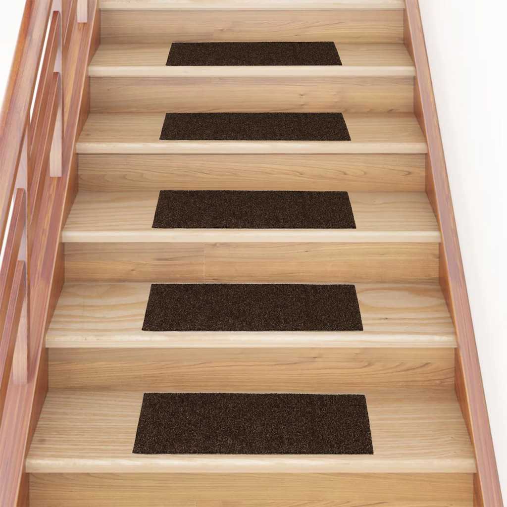 trappemåtter selvklæbende 30 stk. 60x25 cm brune rektangulære
