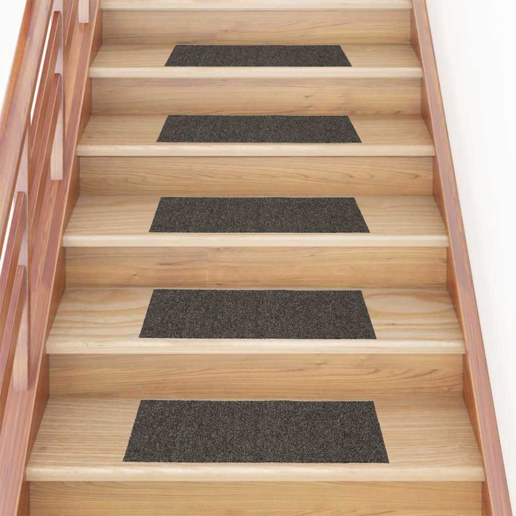 trappemåtter selvklæbende 30 stk. 60x25 cm antracit rektangulære