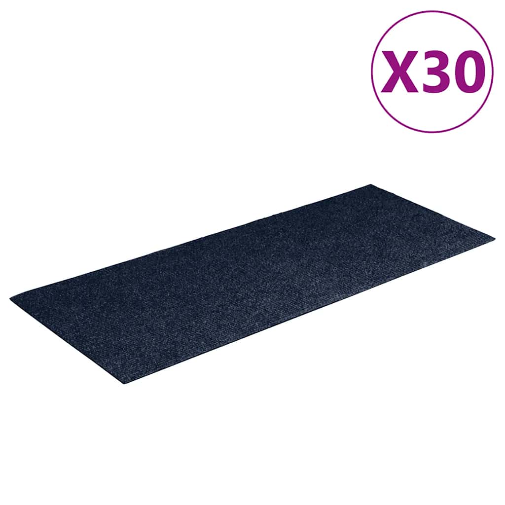 trappemåtter selvklæbende 30 stk. 60x25 cm marineblå rektangulære