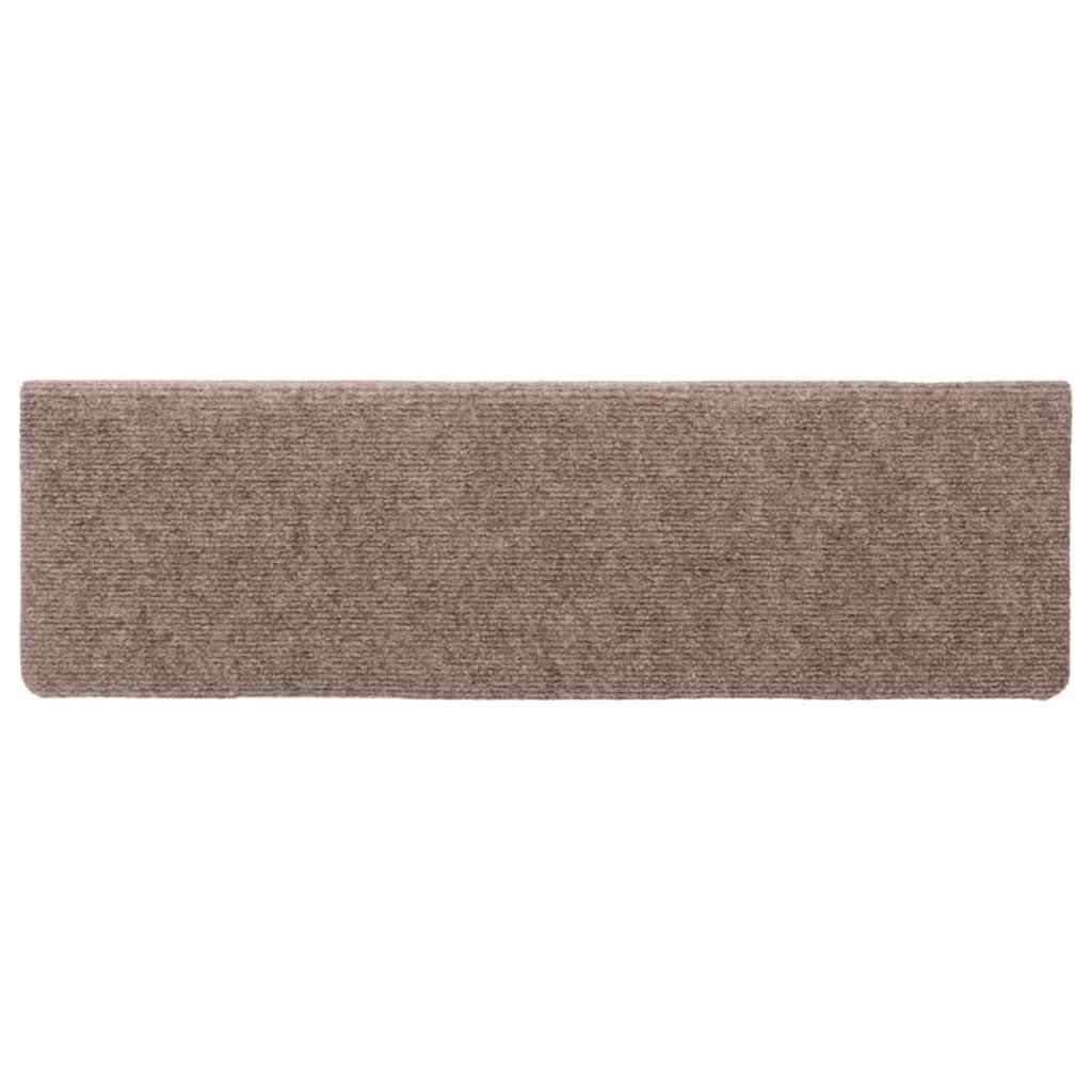 trappemåtter selvklæbende 20 stk. 65x21x4 cm lysebrun rektangulære kant