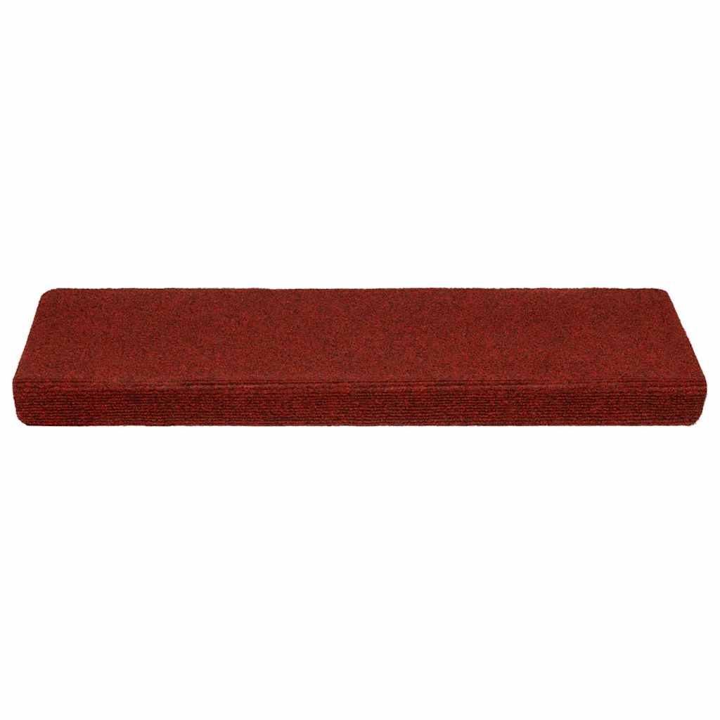 trappemåtter selvklæbende 20 stk. 65x21x4 cm bordeauxrød rektangulær kant