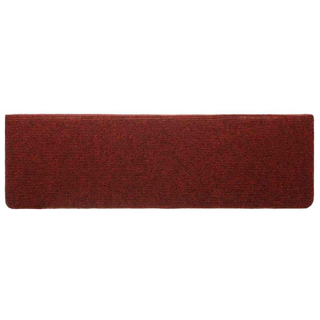 trappemåtter selvklæbende 20 stk. 65x21x4 cm bordeauxrød rektangulær kant