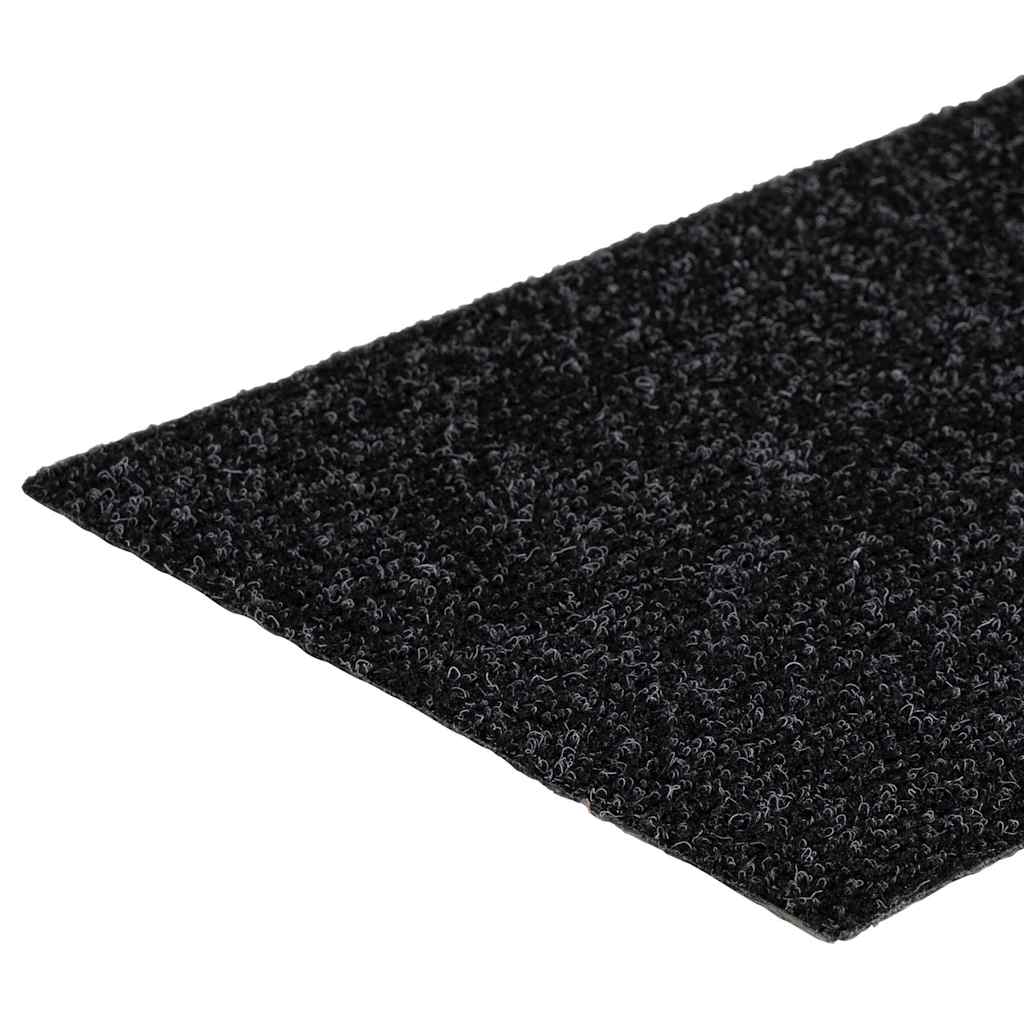 trappemåtter selvklæbende 30 stk. 76x20 cm sorte rektangulære